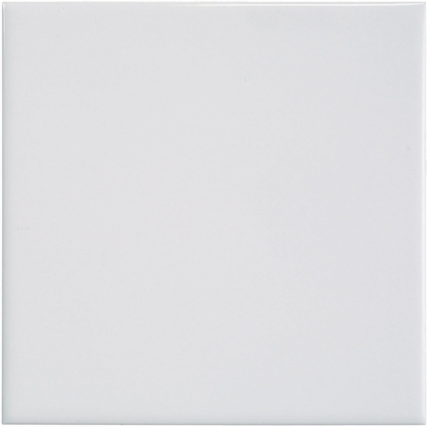 Wickes White Gloss Ceramic Wall Tile - 150 x 150mm - Sample