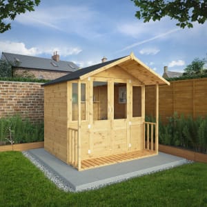 Mercia 7 x 7ft Traditional Double Door Summerhouse including Veranda with Assembly