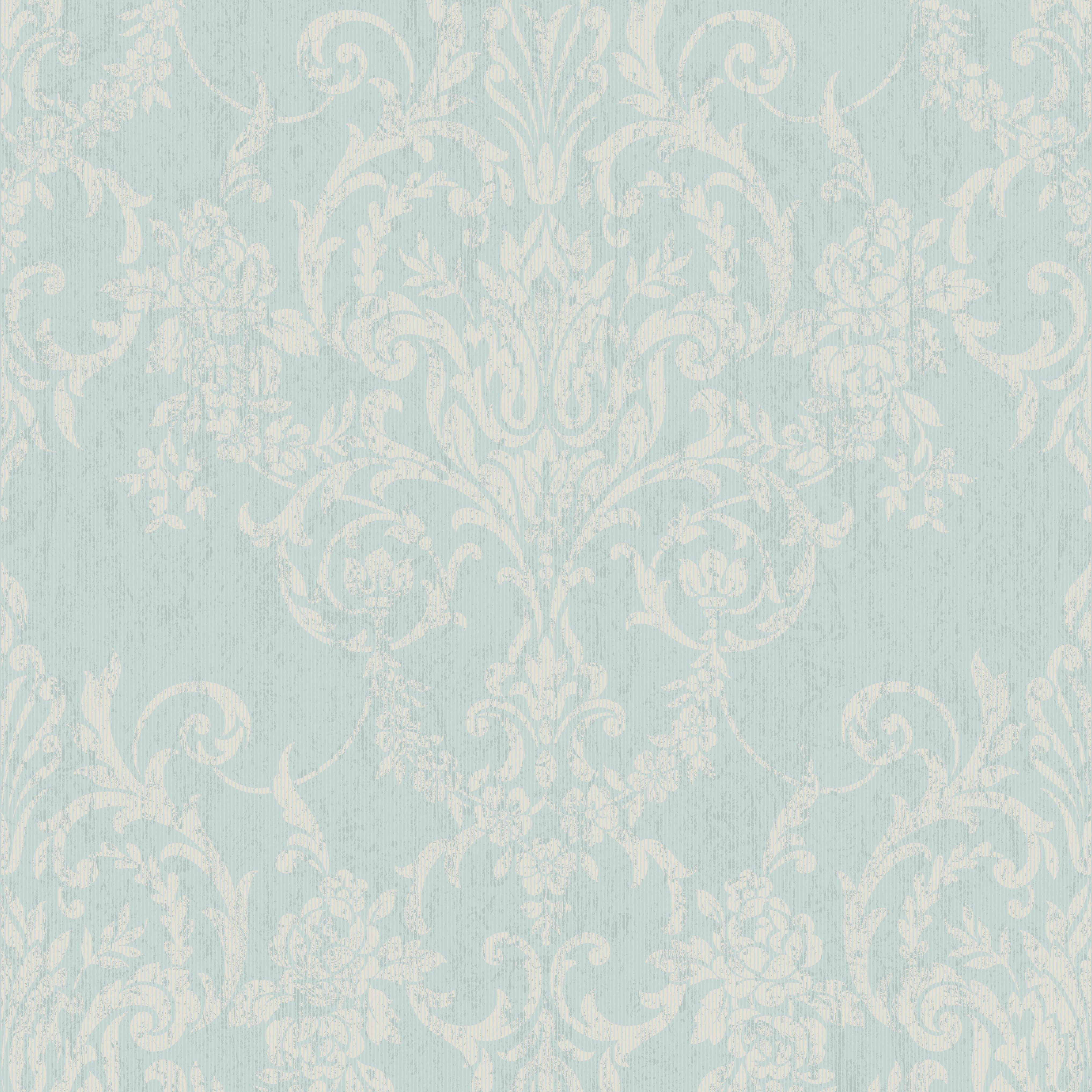 Image of Superfresco Easy Victorian Damask Duck Egg Decorative Wallpaper - 10m