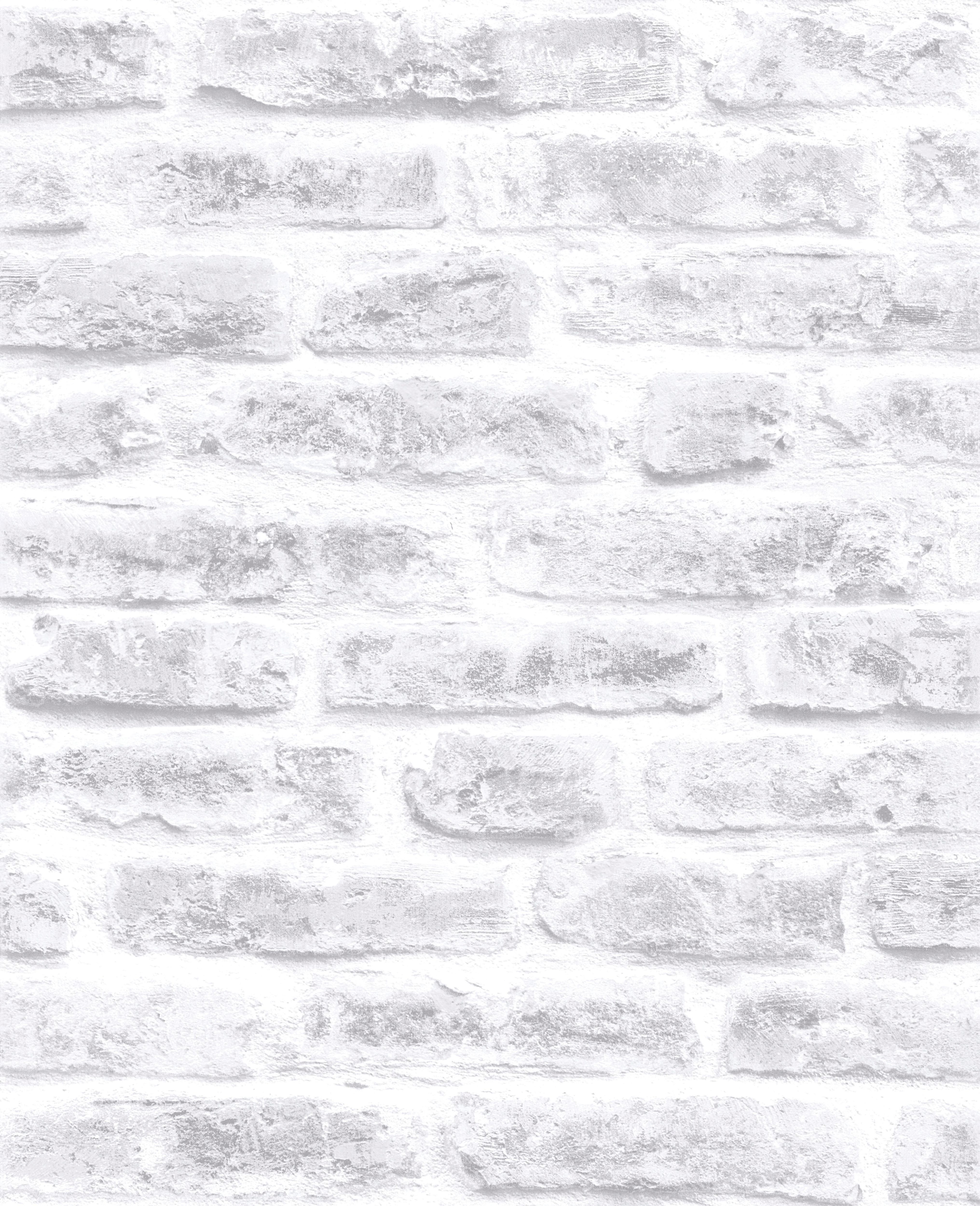 Image of Superfresco Easy Brick White Decorative Wallpaper - 10m