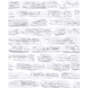 Image of Superfresco Easy Brick White Decorative Wallpaper - 10m