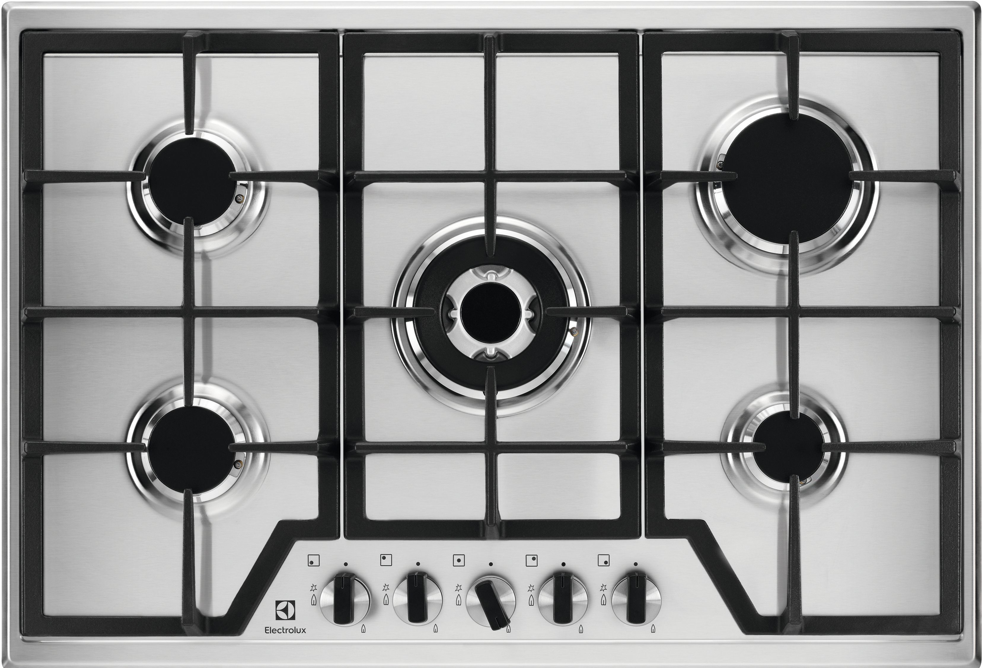 Image of Electrolux KGS7536X 5 Burner Stainless Steel Gas Hob - 75cm