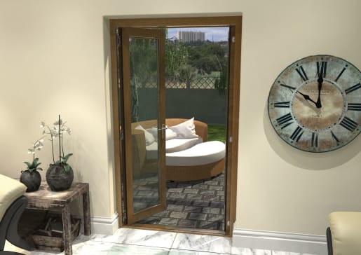 Rohden Pattern 10 Fully Finished Oak French Doors