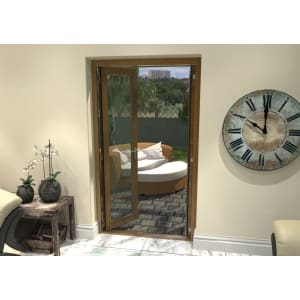 Rohden Pattern 10 Fully Finished Oak French Doors - 4ft