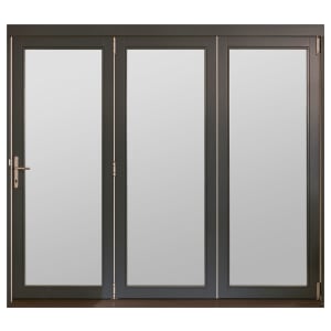 Jeld-Wen Bedgbury Finished Solid Hardwood Patio Bifold Door Set Grey