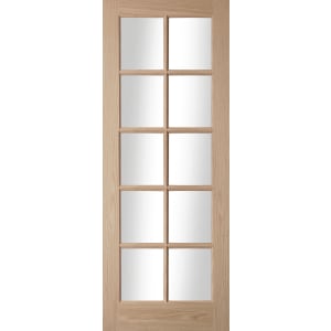 Jeld-Wen Oregon 10 Lite Clear Glazed Oak Internal Door