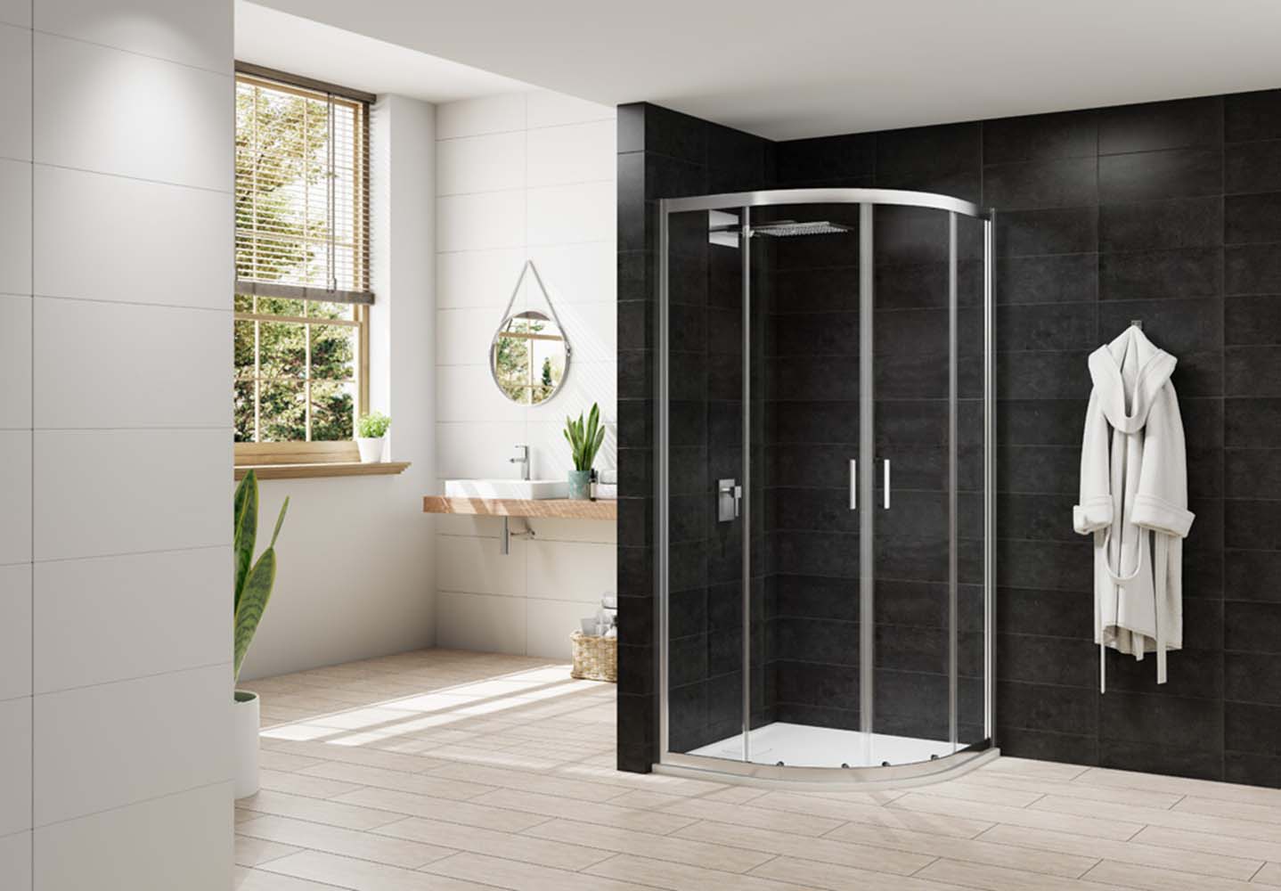 Nexa By Merlyn 6mm Chrome Quadrant Double Sliding Door Shower Enclosure - Various Sizes Available