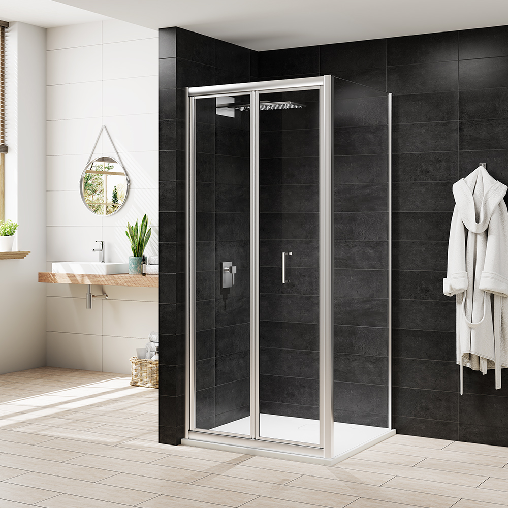 Nexa By Merlyn 4mm Chrome Framed Bi-Fold Shower Door Only - 1900 x 800mm