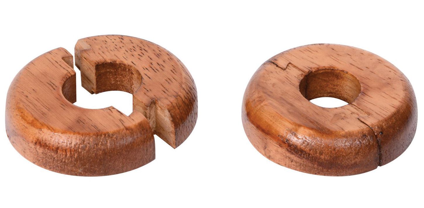 Vitrex Real Wood Medium Oak Pipe Surrounds - Pack of 2