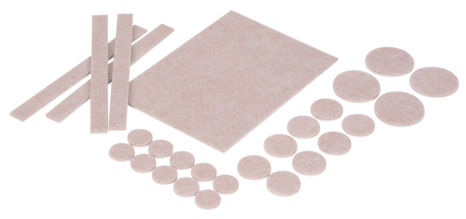 Image of Vitrex Natural Self Adhesive Felt Flooring Pads - Pack of 27