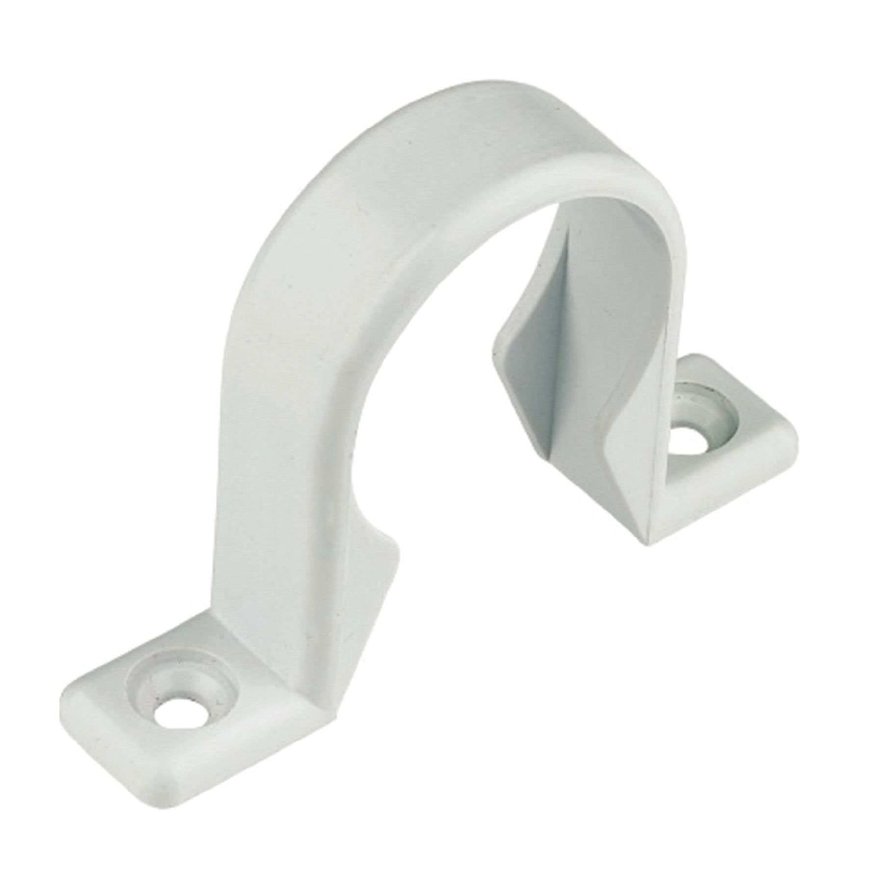 Image of FloPlast WP35W Push-Fit Waste Pipe Clips - White 40mm Pack of 3