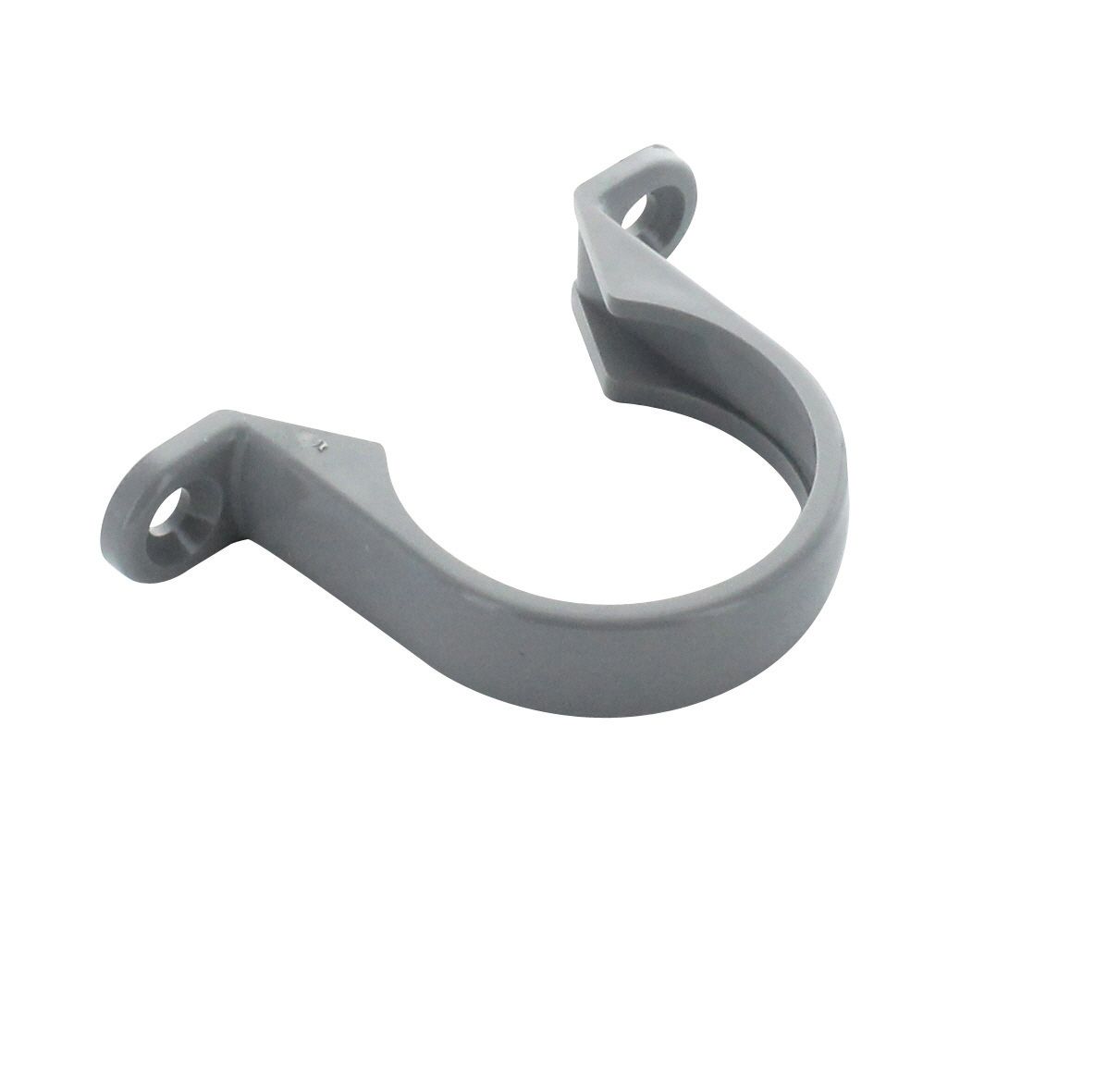 Image of FloPlast WS35G Solvent Weld Waste Pipe Clips - Grey 40mm Pack of 3
