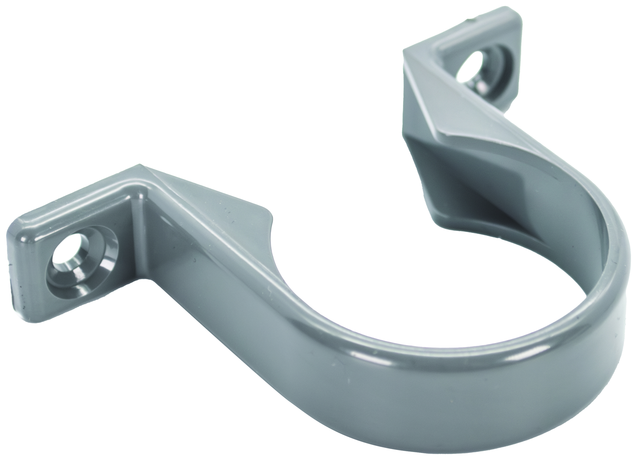 Image of FloPlast WS35G Solvent Weld Waste Pipe Clips - Grey 40mm Pack of 3