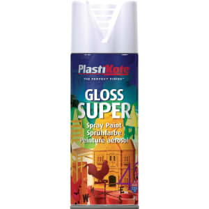 Plastikote Super Spray Paint - Gloss White 400ml