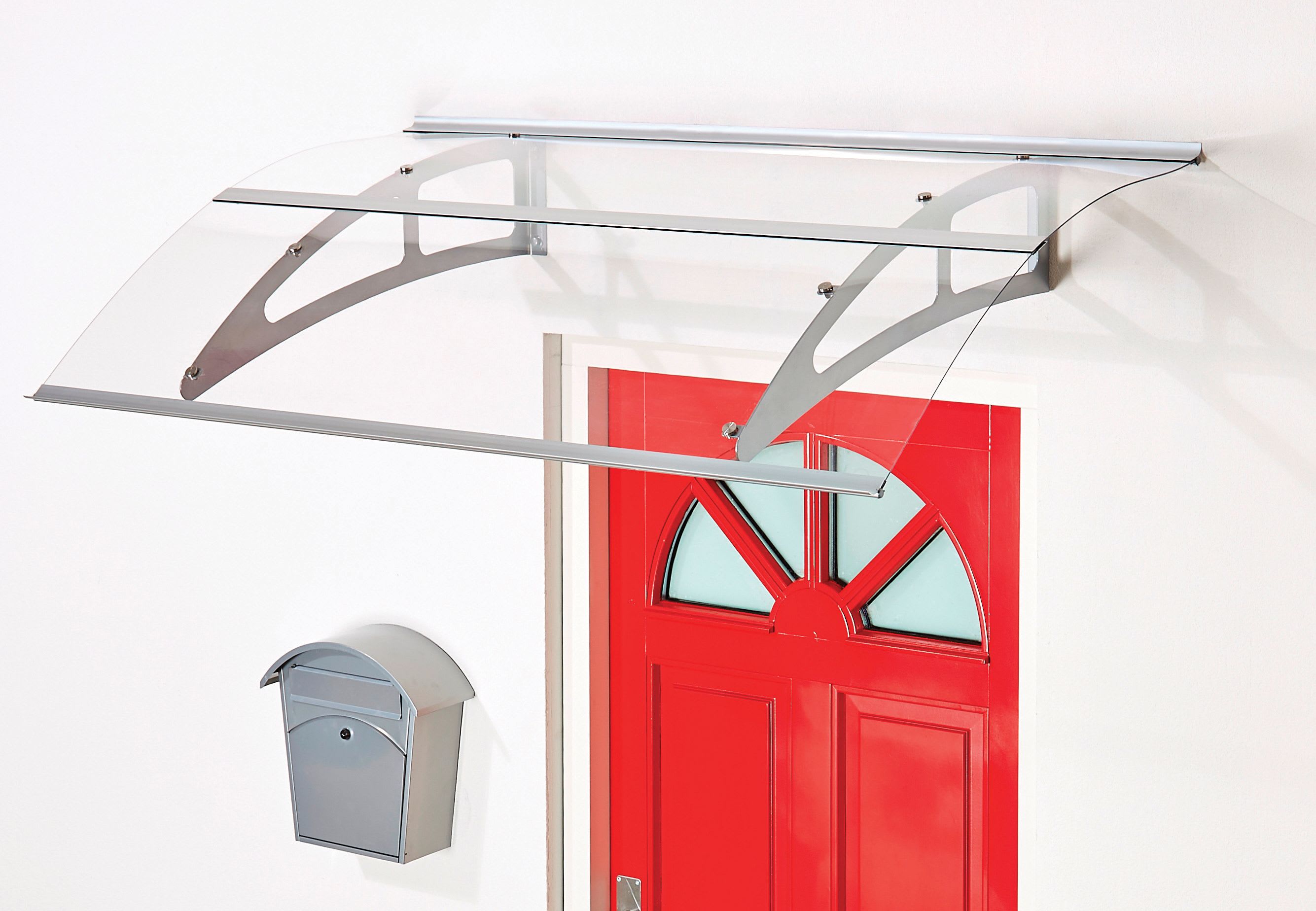 Superroof Berlin Door Canopy Silver 1500 x 925mm