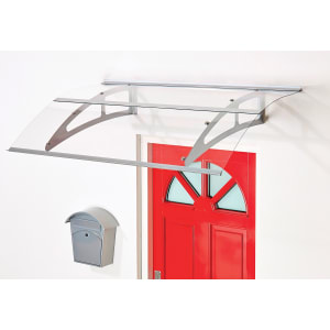 Superroof Berlin Silver Door Canopy - 1500 x 925mm