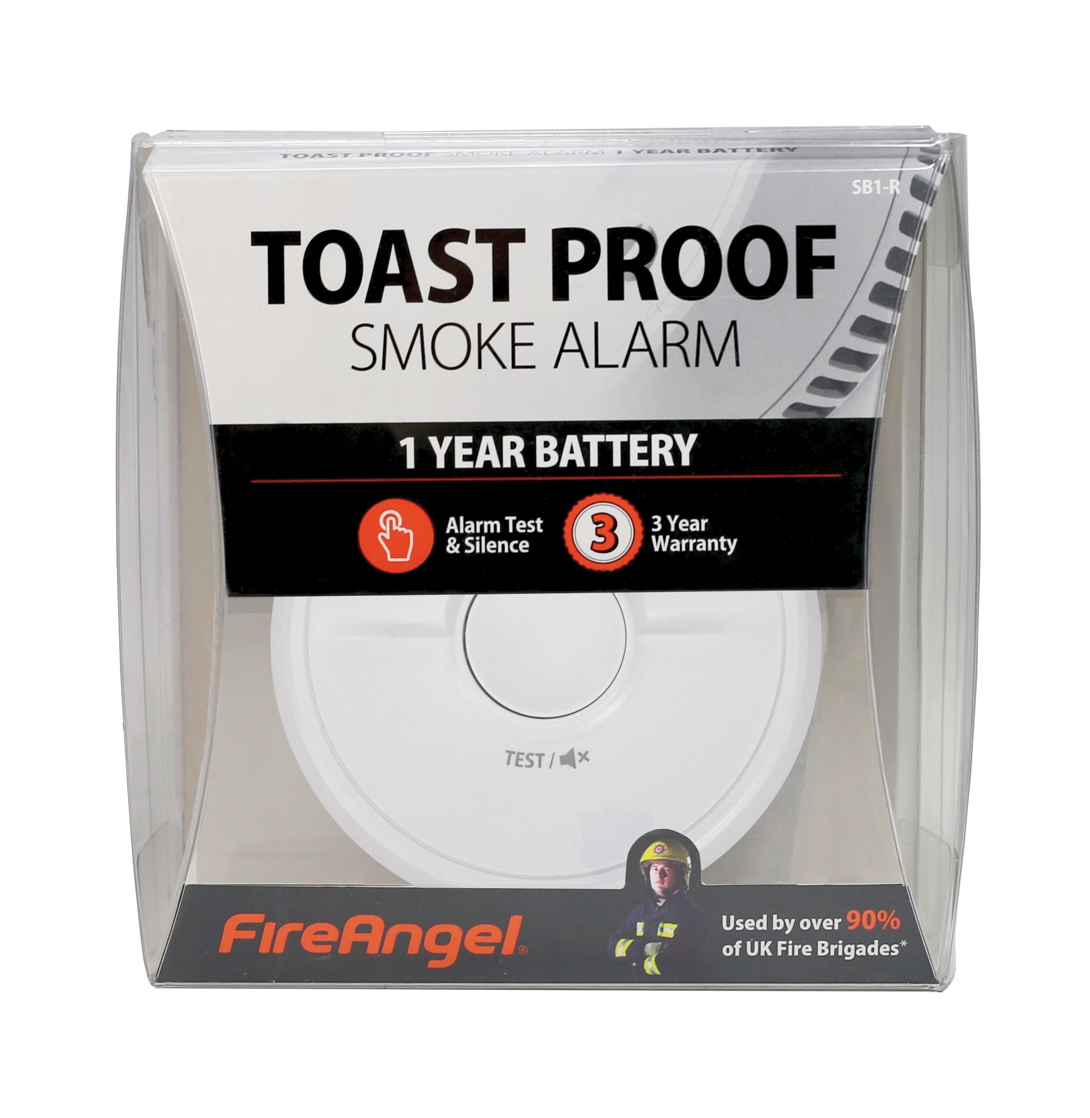 Image of FireAngel Toast Proof Smoke Alarm 1 Year Battery