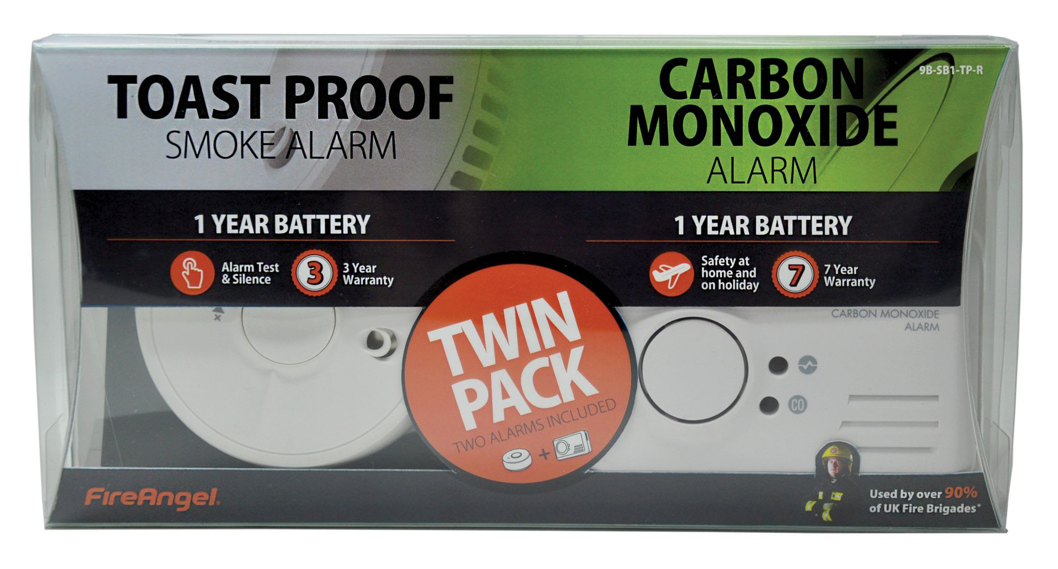 FireAngel Smoke & CO Alarms Combination Twin Pack