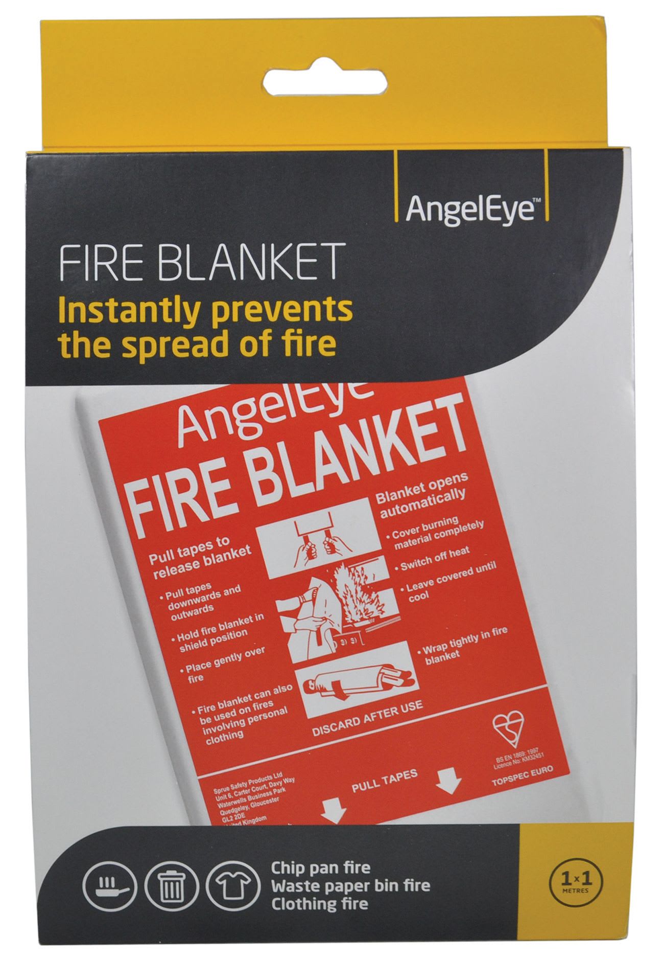 AngelEye Fire Blanket 1 x 1m Wickes.co.uk