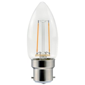 Sylvania LED Non Dimmable Filament B22 Candle Light Bulb - 2.5W