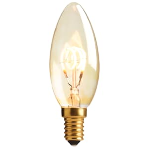 Sylvania LED Non Dimmable Gold Filament Candle E27 Light Bulb - 2.3W