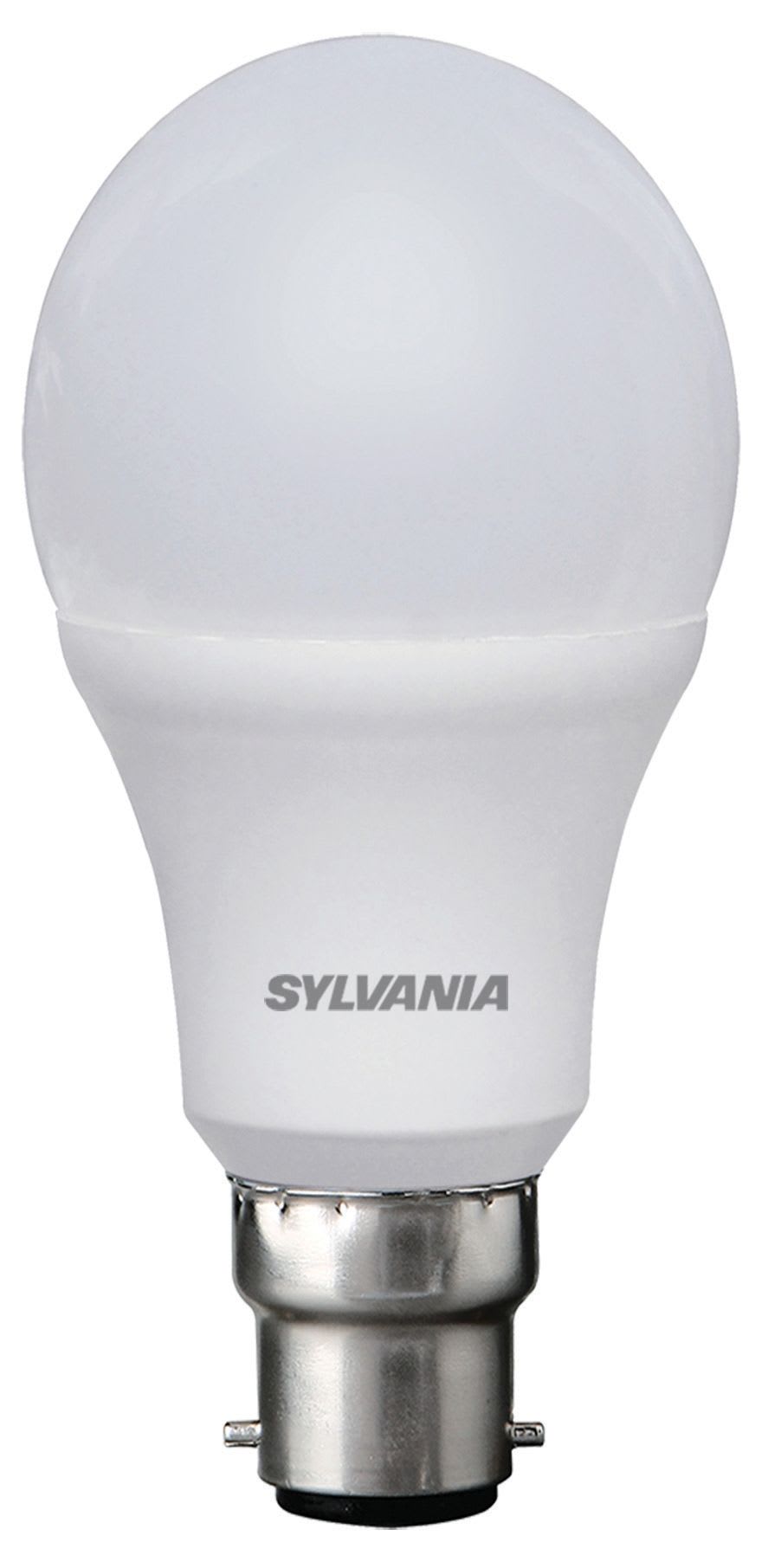 Sylvania LED GLS Non Dimmable Frosted B22 Light Bulbs 8.5W Pack of 4