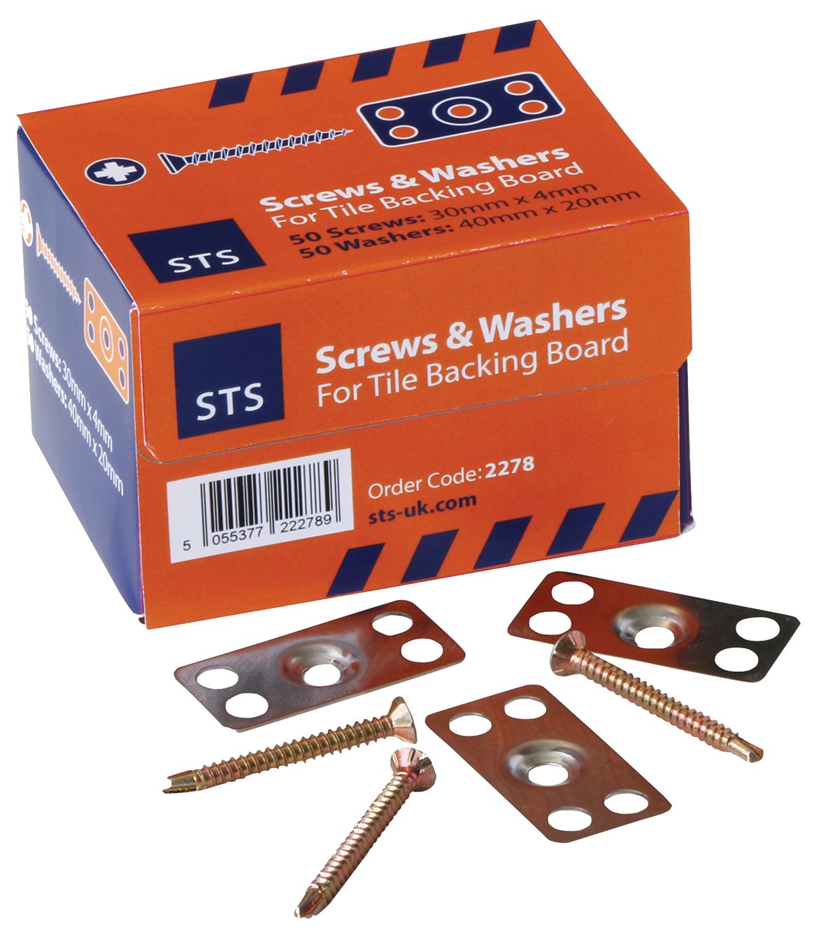 STS 30mm Screws and Stainless Steel Washers Pack of 50