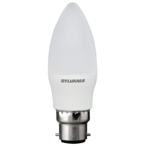 Sylvania LED Non Dimmable Frosted Candle B22 Light Bulb - 3W