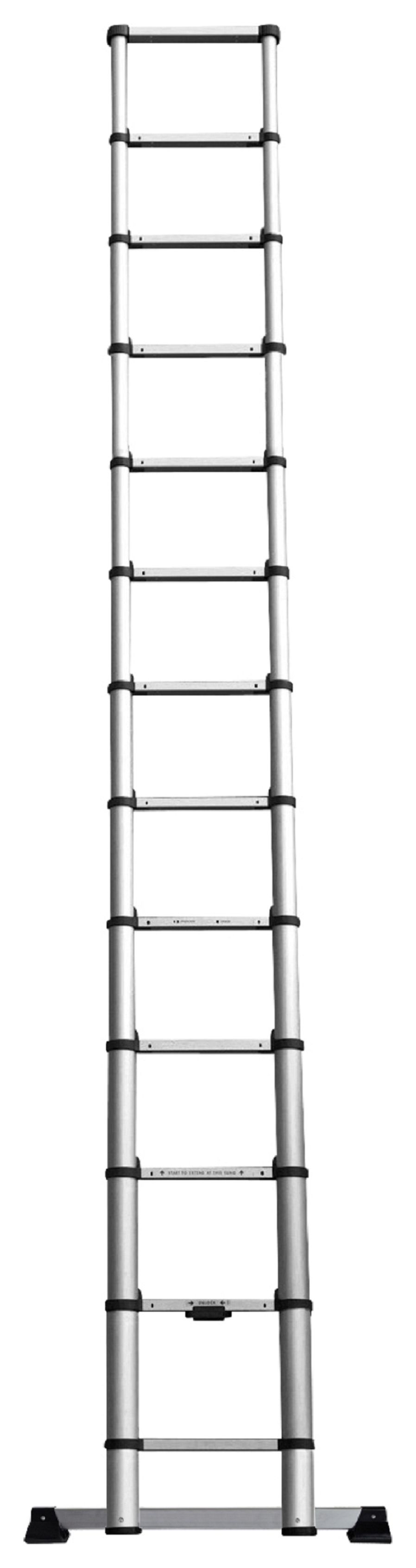 Image of Werner Telescopic 3.8m Aluminium Extension Ladder