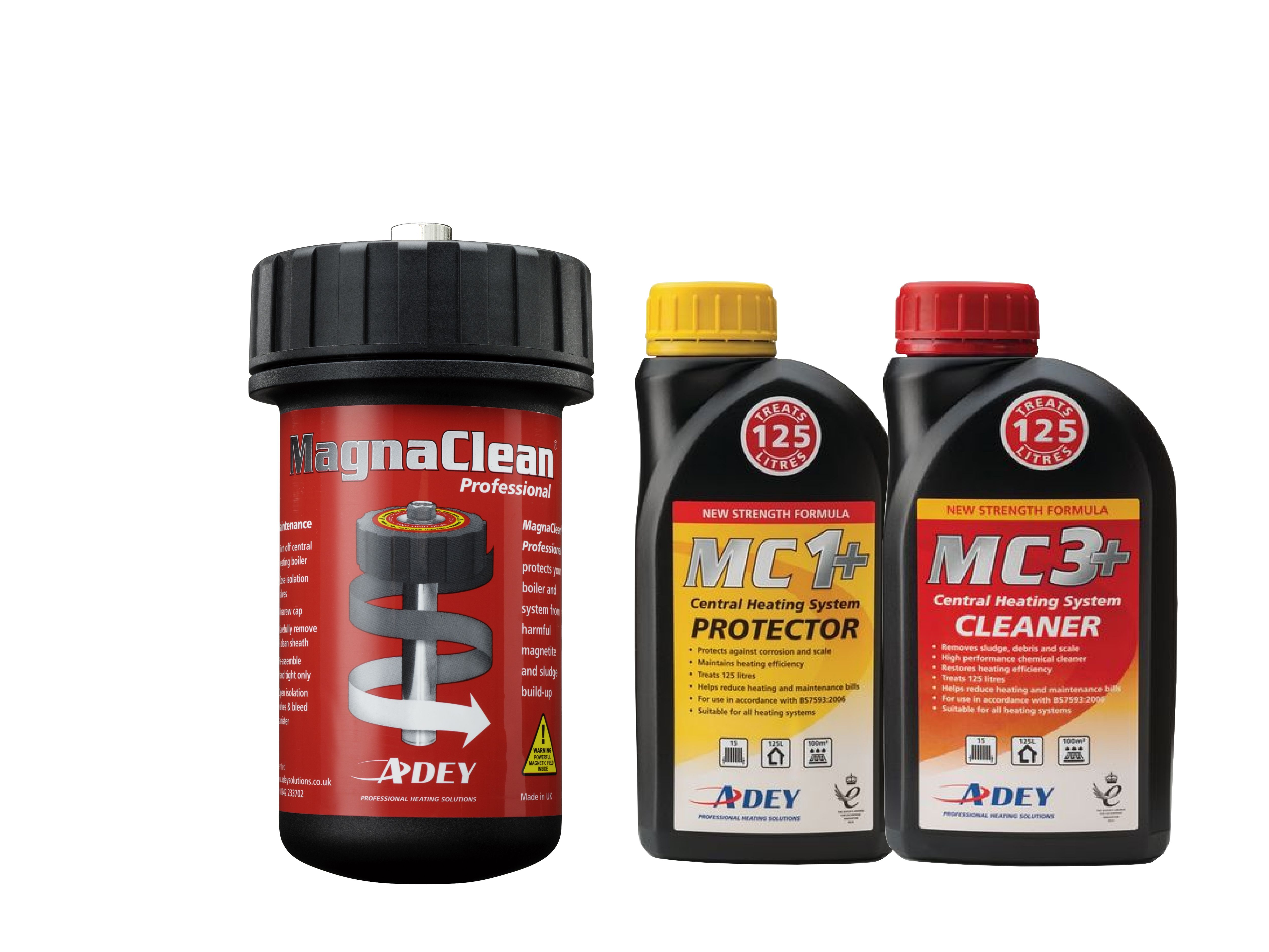 Adey Pro1 Magna Clean Filter + Adey MC1 Inhibitor & MC3 Cleaner Pack