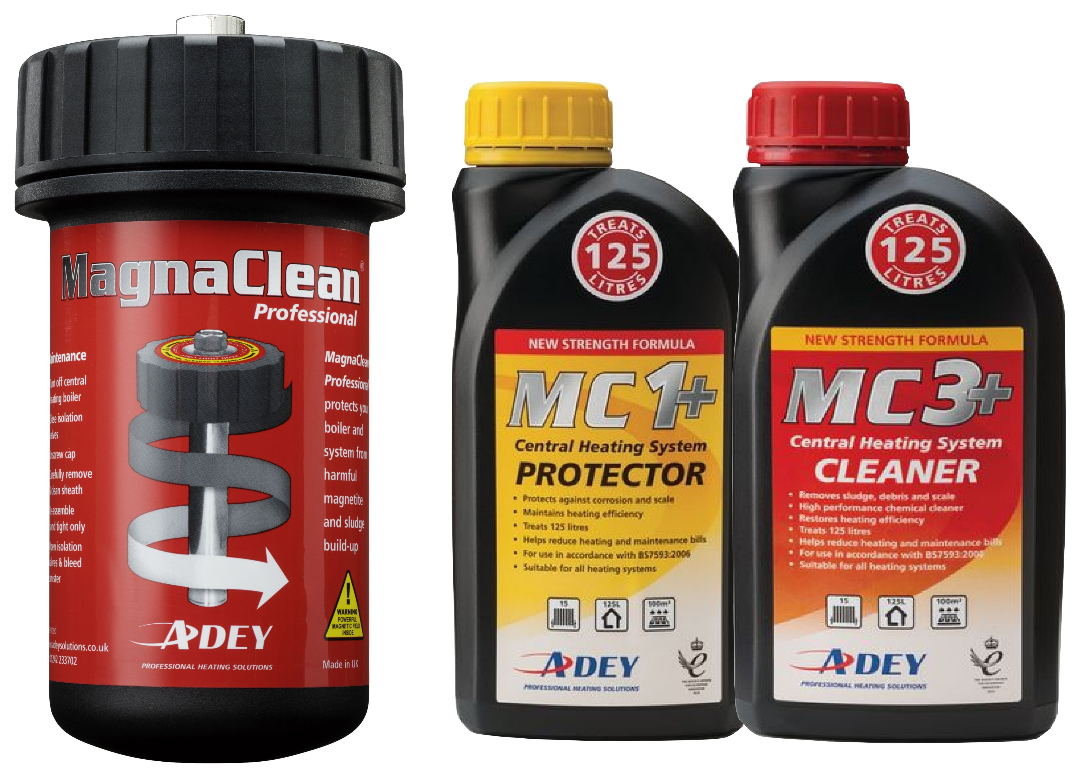 Adey Pro1 Magna Clean Filter + Adey MC1 Inhibitor & MC3 Cleaner Pack