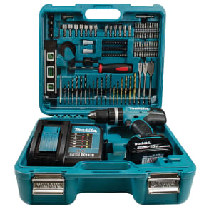 Makita DHP453FX12 18V Cordless Combi Drill 1 X 3.0Ah Li-Ion LXT Battery With 101 Piece Drill And Driver Set