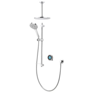 Aqualisa Optic Q Smart Divert Concealed High Pressure Combi Shower with Adjustable & Fixed Ceiling Head