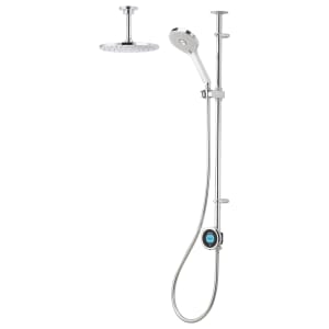 Aqualisa Optic Q Smart Divert Exposed High Pressure Combi Shower with Adjustable & Fixed Ceiling Head