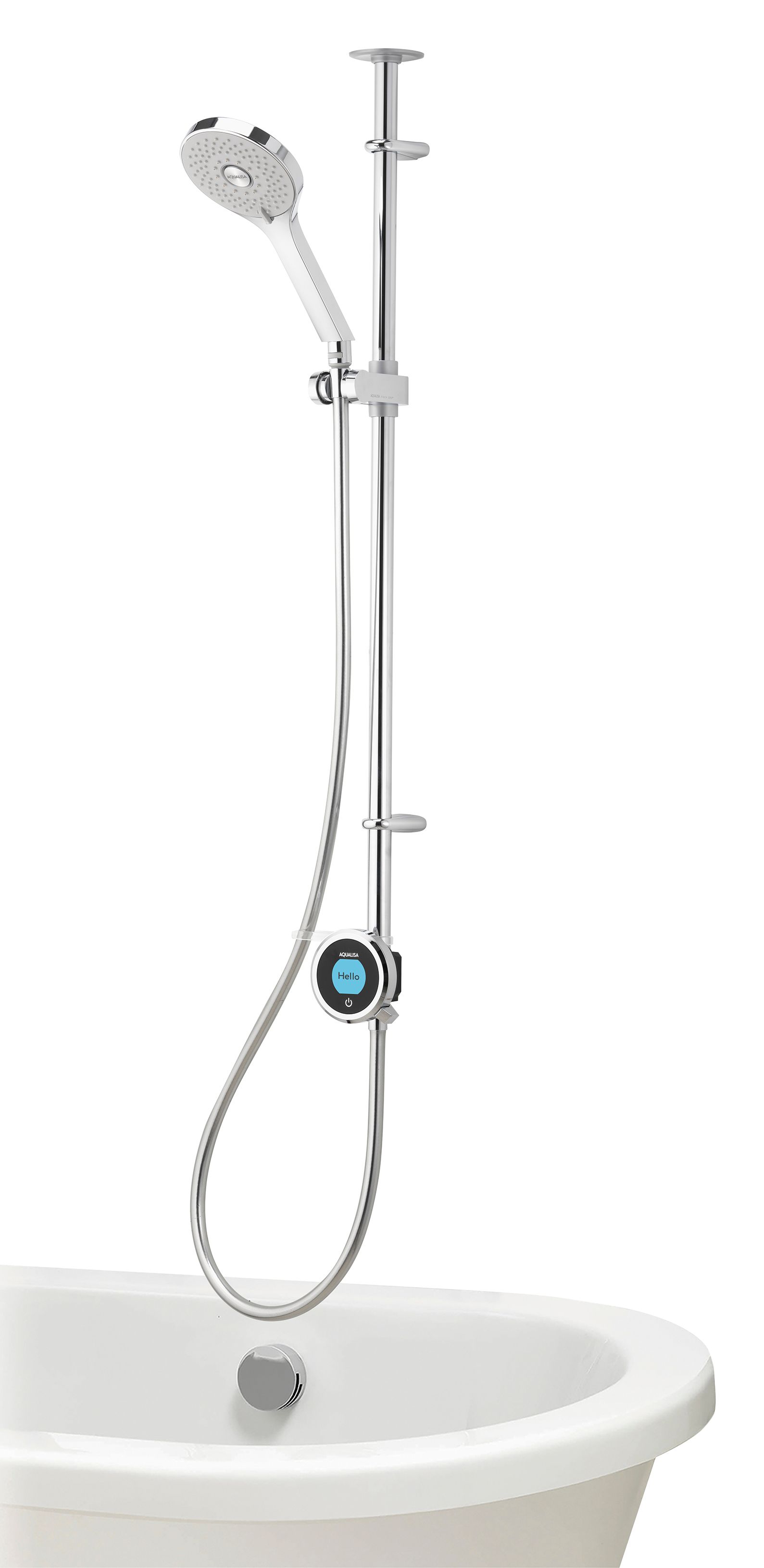 Aqualisa Optic Q Smart Exposed High Pressure Combi Shower with Adjustable Head & Bath Filler