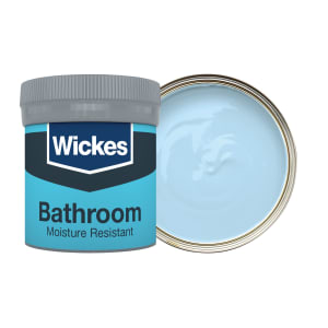 Wickes Bathroom Soft Sheen Emulsion Paint Tester Pot - No. 910 Sky 50ml