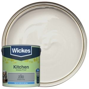 Wickes Shadow Grey - No. 230 Kitchen Matt Emulsion Paint - 2.5L
