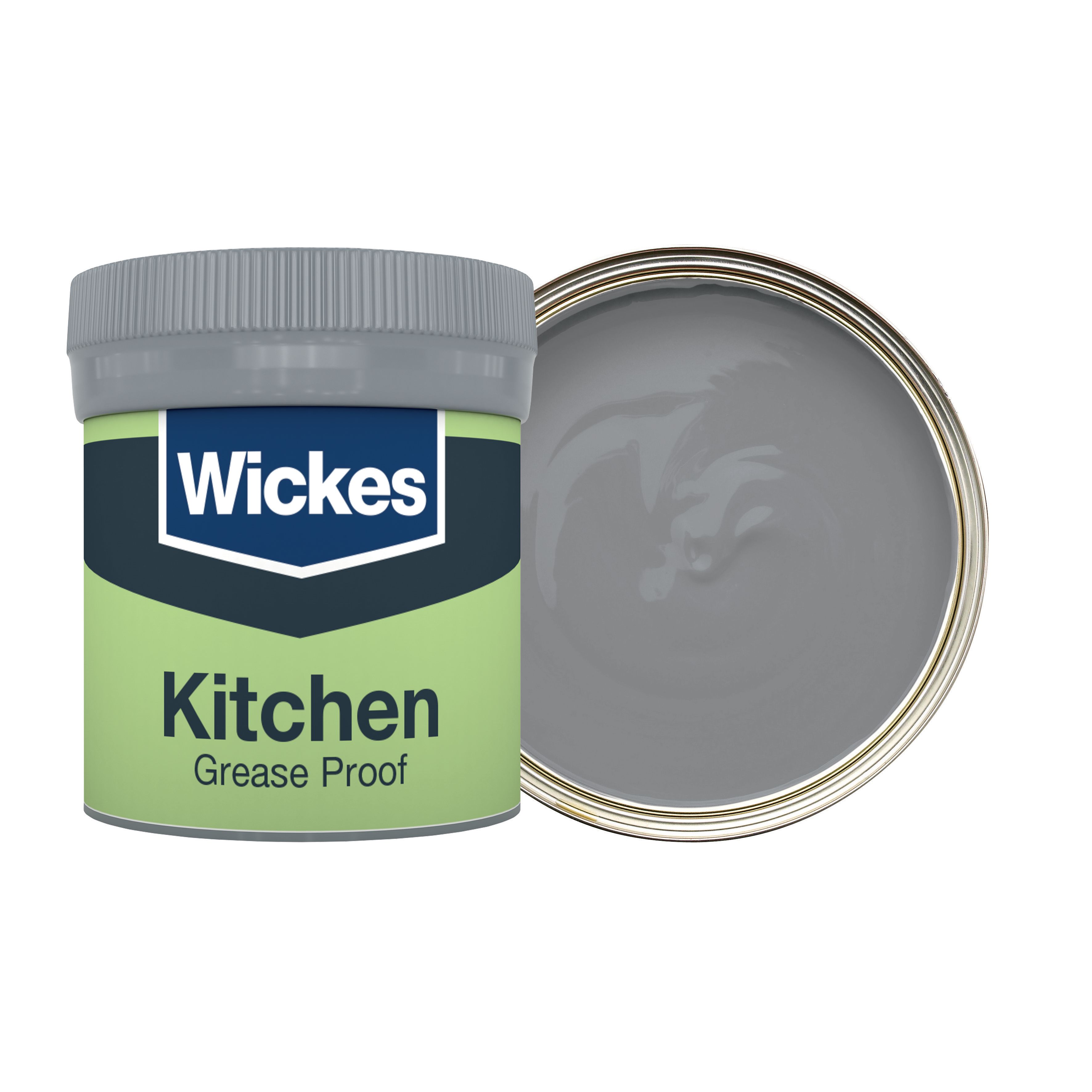 Wickes Kitchen Matt Emulsion Paint Tester Pot - Slate No.235 - 50ml