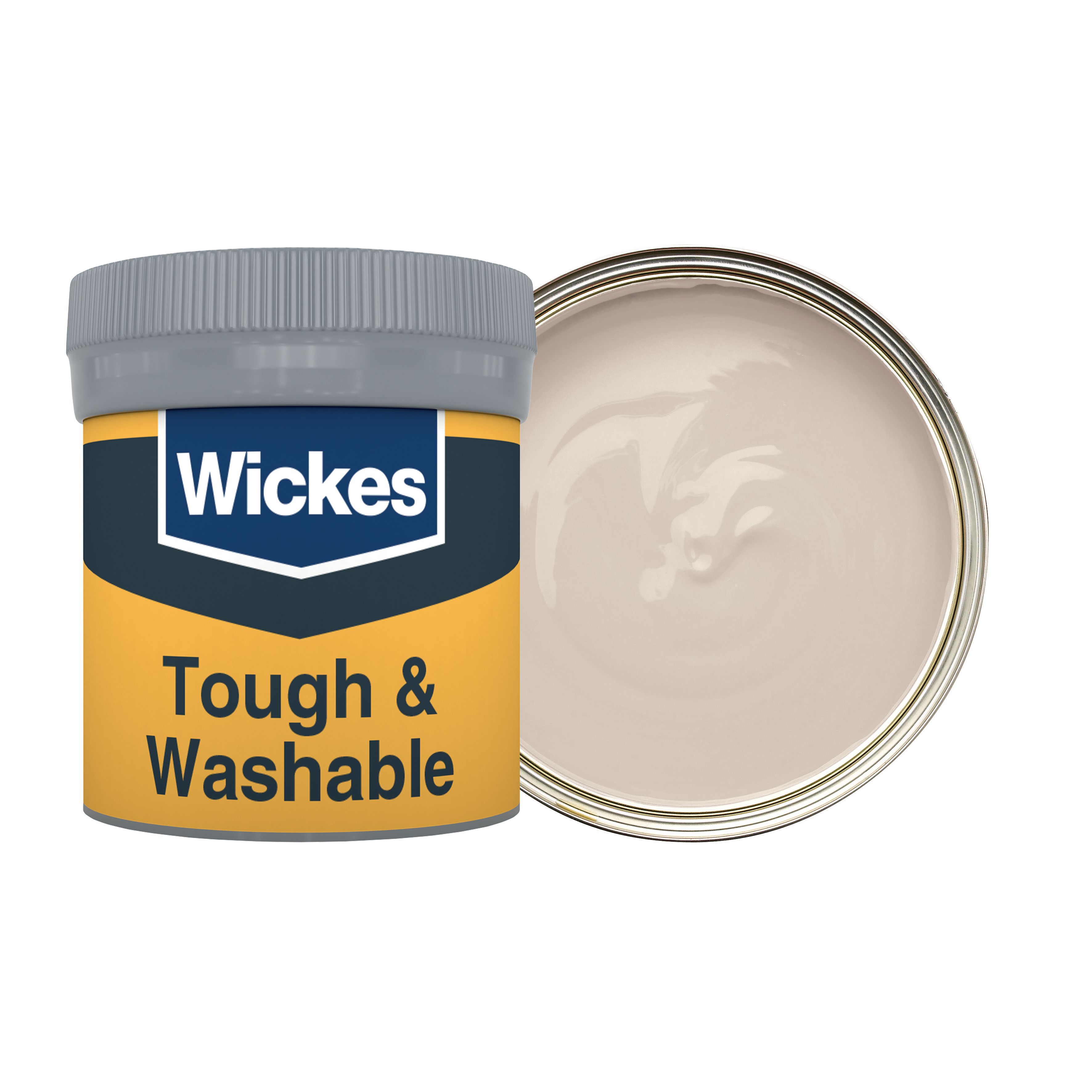 Wickes Chalk White - No. 130 Tough & Washable Matt Emulsion Paint Tester Pot - 50ml