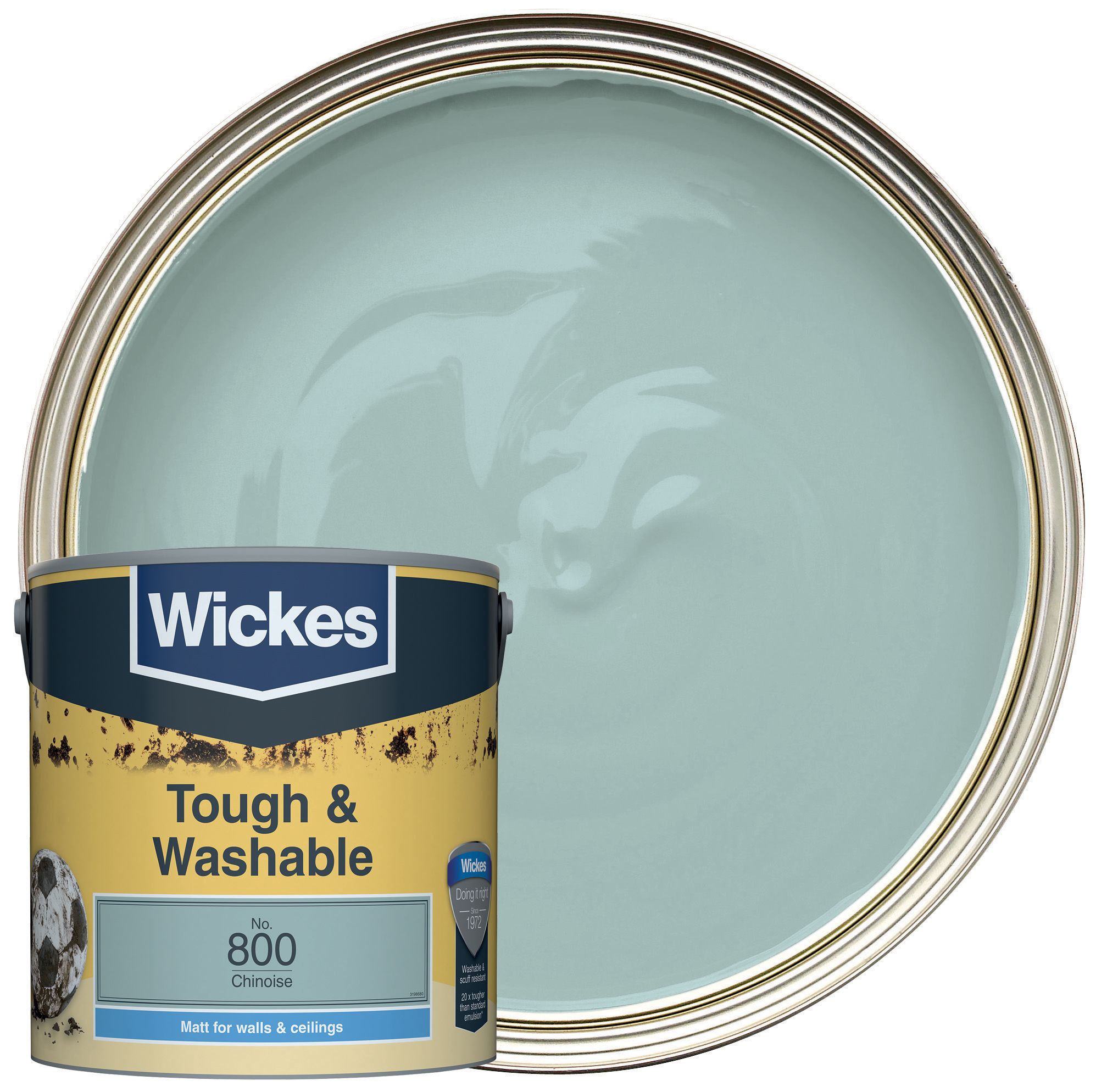 Wickes Tough & Washable Matt Emulsion Paint - Chinoise No.800 - 2.5L