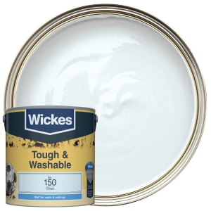 Wickes Cloud - No.150 Tough & Washable Matt Emulsion Paint - 2.5L