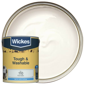 Wickes Pure Cotton - No. 110 Tough & Washable Matt Emulsion Paint - 5L