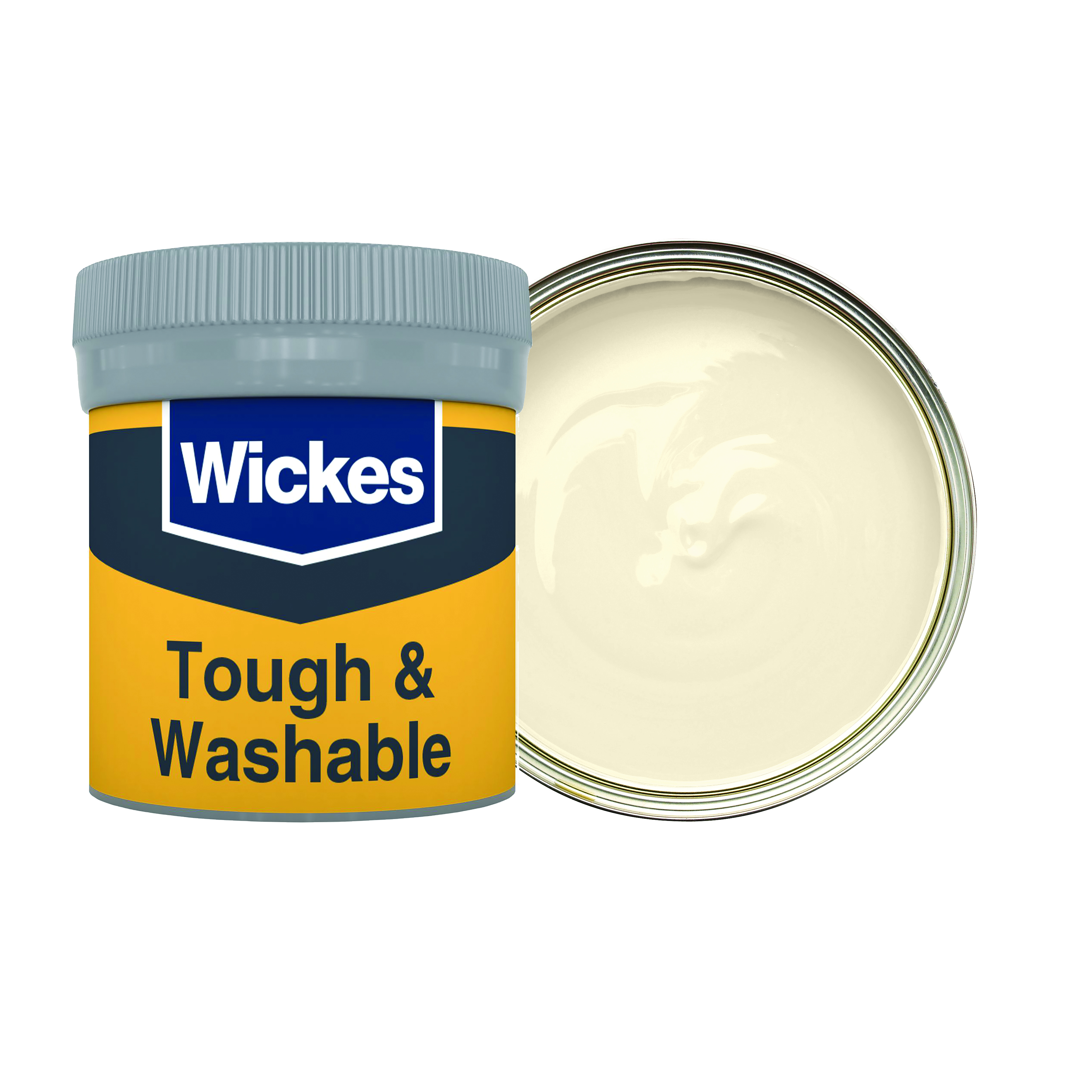 Wickes Tough & Washable Matt Emulsion Paint Tester Pot - Cream No.305 - 50ml