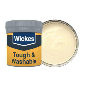 Wickes Tough & Washable Matt Emulsion Paint Tester Pot - Cream No.305 - 50ml
