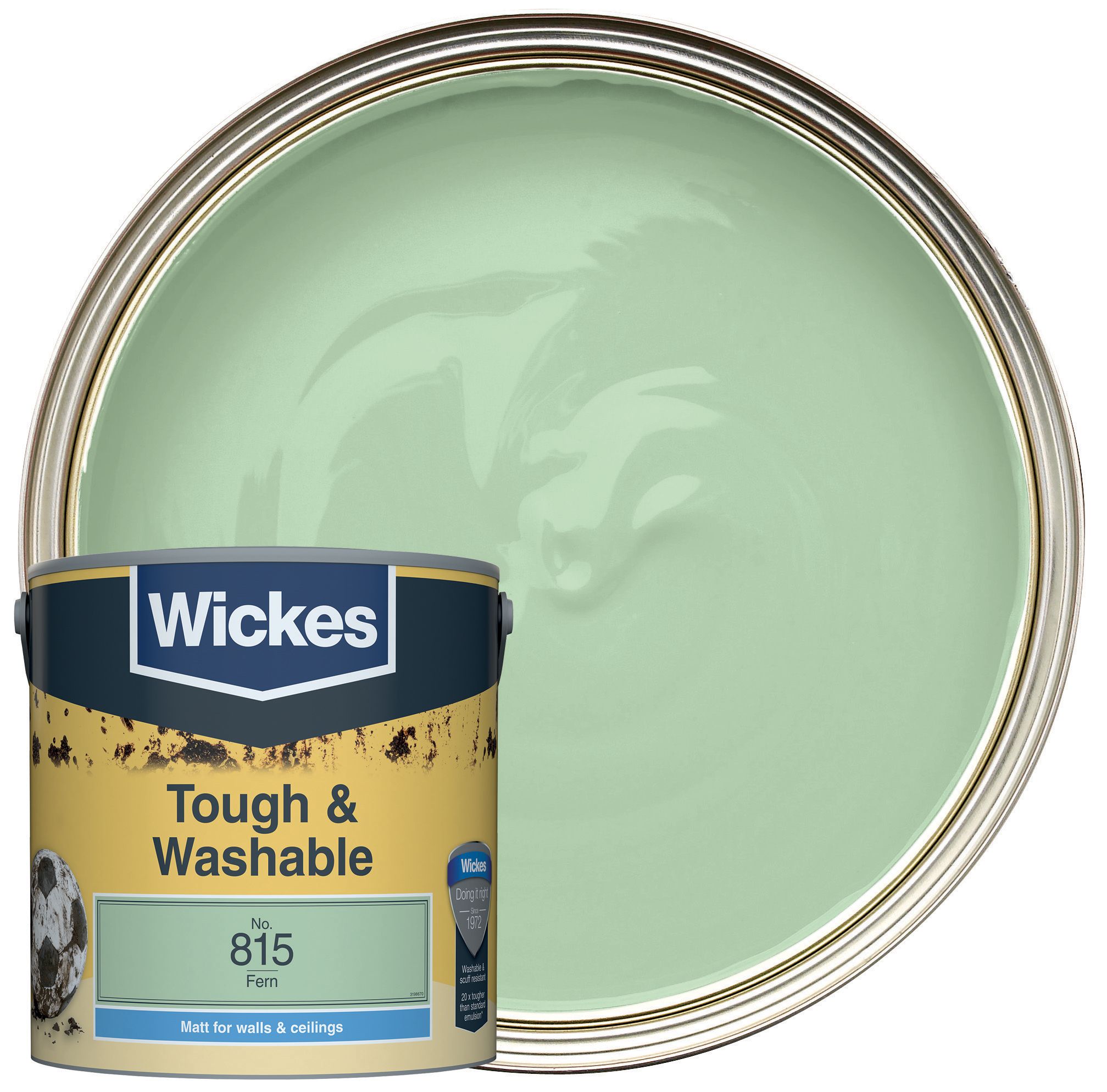 Wickes Tough & Washable Matt Emulsion Paint - Pure Cotton No.110