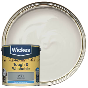 Wickes Tough & Washable Matt Emulsion Paint - Shadow Grey No.230 - 2.5L