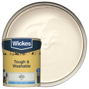 Wickes Ivory - No. 400 Tough & Washable Matt Emulsion Paint - 5L
