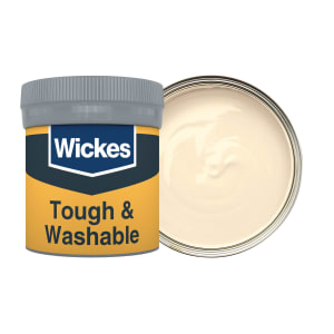 Wickes Tough & Washable Matt Emulsion Paint Tester Pot - Magnolia No.310 - 50ml