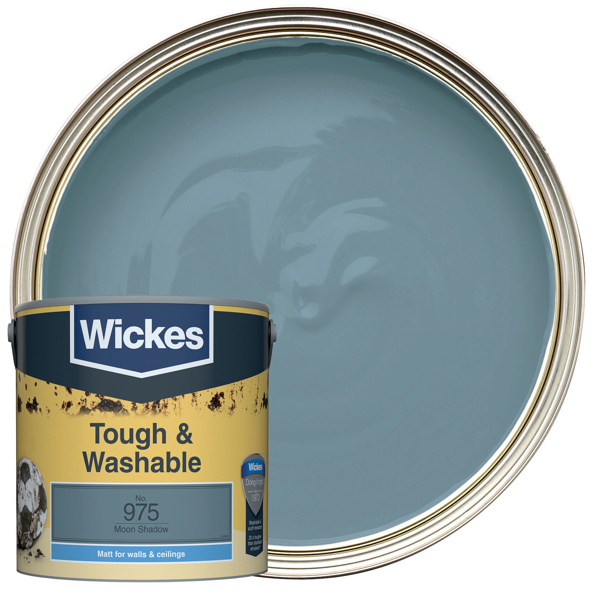 Wickes Tough & Washable Matt Emulsion Paint - Moon Shadow No.975 - 2.5L