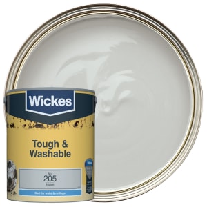Wickes Tough & Washable Matt Emulsion Paint - Nickel No.205 - 5L